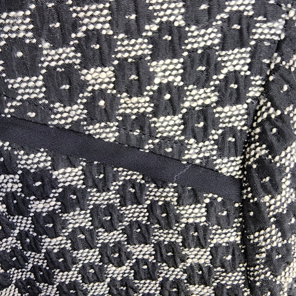 BLACK PEPPER winter jacket size 10 black white warm short bomber blazer - Picture 7 of 13